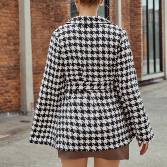 Houndstooth Cape Jacket - Picture 4 of 9